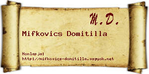 Mifkovics Domitilla névjegykártya